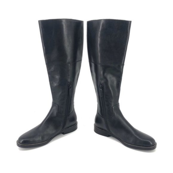 COLE HAAN HARRINGTON GRAND CUSHIONED ZIP BLACK LEATHER KNEE HIGH  BOOTS NEW - Picture 11 of 11